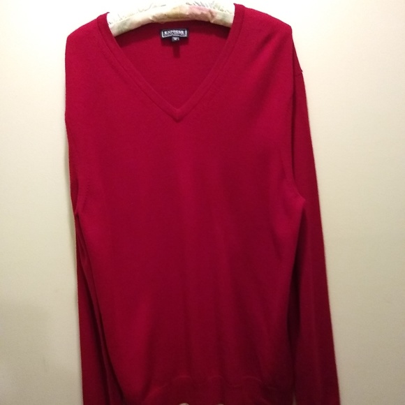 Men's Express Merino Wool V-Neck Sweater. - Picture 1 of 4